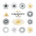 Hand drawn rays and starburst design elements Royalty Free Stock Photo