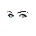 Hand drawn Realistic Illustration of woman blue eyes Royalty Free Stock Photo