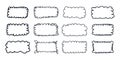 Hand drawn rectangle looped frame set
