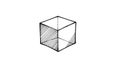 Hand Drawn Rectangular Prism Illustration on White Background Royalty Free Stock Photo