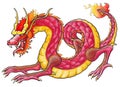 Hand drawn Red Dragon Royalty Free Stock Photo