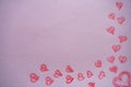 Hand Drawn Red Heart Photograph Row of Multicolored Pencils on White Background Royalty Free Stock Photo