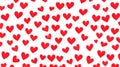Hand drawn red hearts seamless pattern background Royalty Free Stock Photo