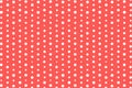 Hand Drawn Red Polka Dot Background Vector Illustration.