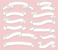 Hand Drawn Ribbon Banners Set