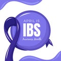 Hand Drawn Ribbon For IBS Celebration