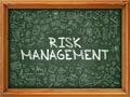 Hand Drawn Risk Management on Green Chalkboard. Royalty Free Stock Photo