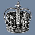 Hand drawn royal crown isolated on background