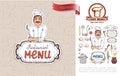 Hand Drawn Russian Cuisine Restaurant Concept