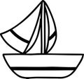 Hand Drawn sailboat illustration