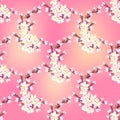 Hand drawn sakura design. Royalty Free Stock Photo