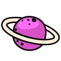 Hand drawn Saturn illustration Royalty Free Stock Photo