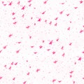 Hand Drawn Scattered Dots and Stars in Dark Magenta Pink Marker on White Background Pattern Seamless Tile Horizontal and Vertical