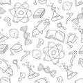 Hand Drawn Science seamless pattern