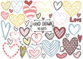 0073 hand drawn scribble hearts