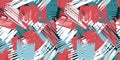 Hand drawn scribbles seamless pattern. Abstract pencil strokes line endless wallpaper. Camo wallpaper Royalty Free Stock Photo