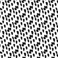 Hand drawn seamless brush spot pattern. Dry and rough edges ink