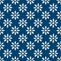 Hand drawn seamless indigo pattern Royalty Free Stock Photo