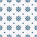 Hand drawn seamless indigo pattern Royalty Free Stock Photo