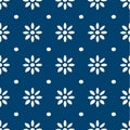 Hand drawn seamless indigo pattern Royalty Free Stock Photo