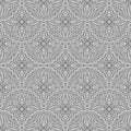 Hand drawn seamless mandala flowers pattern Royalty Free Stock Photo