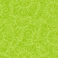 Hand drawn seamless mandala flowers pattern Royalty Free Stock Photo