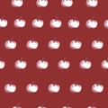 Hand drawn Seamless pattern with apple