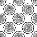 Hand drawn seamless pattern with bergamot slices