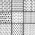 Hand Drawn seamless pattern collection. Simple texture for background