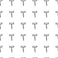 Hand Drawn seamless pattern corkscrew doodle. Sketch style icon. Decoration element. Isolated on white background. Flat design.