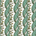 Hand drawn seamless pattern with may-lily flowers. Royalty Free Stock Photo