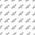 Hand Drawn seamless pattern rocket launcher doodle. Sketch style icon. Military decoration element. Isolated on white background. Royalty Free Stock Photo