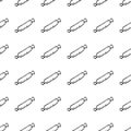 Hand Drawn seamless pattern rolling pin doodle. Sketch style icon. Decoration element. Isolated on white background. Flat design. Royalty Free Stock Photo