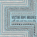 10 hand drawn seamless pattern Rope brushes