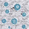 Hand-drawn seamless pattern on the science theme