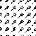 Hand Drawn seamless pattern skimmer doodle. Sketch style icon. Decoration element. Isolated on white background. Flat design. Royalty Free Stock Photo