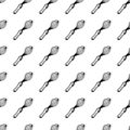 Hand Drawn seamless pattern skimmer doodle. Sketch style icon. Decoration element. Isolated on white background. Flat design. Royalty Free Stock Photo