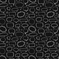 Hand drawn seamless pattern of speech bubbles Royalty Free Stock Photo