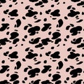 Hand drawn seamless pattern stylized animal skin Dalmatians. Can be used for design on fabric, wallpaper, wrapping paper design.