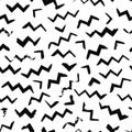 Hand drawn seamless pattern with zigzag line Royalty Free Stock Photo