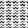 Hand drawn seamless pattern with zigzag line Royalty Free Stock Photo