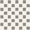 Hand drawn seamless repeating pattern with checker lines tiling. Grungy freehand background texture. Royalty Free Stock Photo