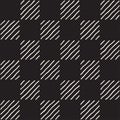 Hand drawn seamless repeating pattern with checker lines tiling. Grungy freehand background texture. Royalty Free Stock Photo