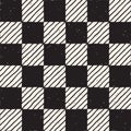 Hand drawn seamless repeating pattern with checker lines tiling. Grungy freehand background texture. Royalty Free Stock Photo