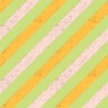 Hand drawn seamless striped pastel pattern. Yellow green pink stripes lines, trendy abstract geometric spring fabric Royalty Free Stock Photo
