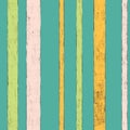 Hand drawn seamless striped pastel pattern. Yellow green pink stripes lines, trendy abstract geometric spring fabric Royalty Free Stock Photo