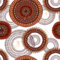 Hand drawn seamless tribal background Royalty Free Stock Photo