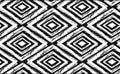 Hand drawn seamless tribal pattern in black and cream. Modern textile, wall art, wrapping paper, wallpaper design.