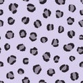 Hand-drawn seamless vector light-gray leopard pattern Royalty Free Stock Photo