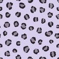 Hand-drawn seamless vector light-gray leopard pattern